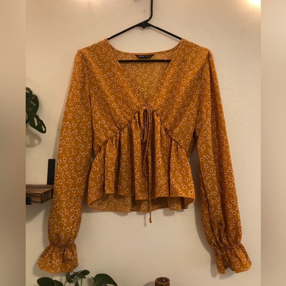 🔅Orange Floral Blouse🔅